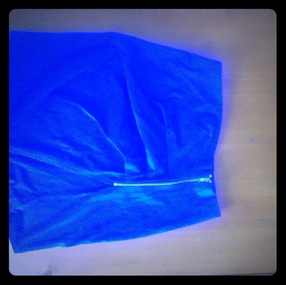 Blue mini skirt